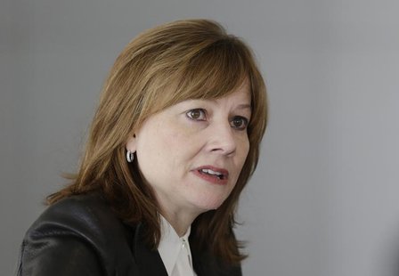 General Motors Co's new chief executive Mary Barra addresses the media during a roundtable meeting with journalists in Detroit, Michigan Jan General Motors Co's new chief executive Mary Barra addresses the media during a roundtable meeting with journalists in Detroit, Michigan Jan