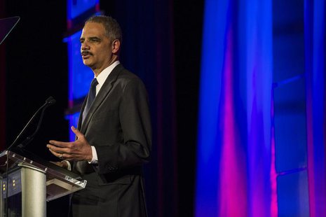 United States Attorney General Eric Holder speaks during the Human Rights Campaign's 13th annual Greater New York Gala in the Manhattan boro United States Attorney General Eric Holder speaks during the Human Rights Campaign's 13th annual Greater New York Gala in the Manhattan boro