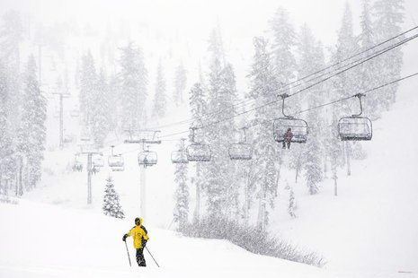 Skiers enjoy the first significant snowfall of 2014 at Sugar Bowl Ski Resort in Norden, California, February 8, 2014. REUTERS/Max Whittaker Skiers enjoy the first significant snowfall of 2014 at Sugar Bowl Ski Resort in Norden, California, February 8, 2014. REUTERS/Max Whittaker