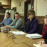 Green Bay School District officials and the Green Bay Police Department hold a joint news conference to discuss the ongoing Preble High School situation on Feb. 10, 2014. (Photo by: WTAQ Reporter Jeff Flynt). Green Bay School District officials and the Green Bay Police Department hold a joint news conference to discuss the ongoing Preble High School situation on Feb. 10, 2014. (Photo by: WTAQ Reporter Jeff Flynt).