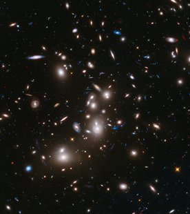A long-exposure Hubble Space Telescope image of the galaxy cluster Abell 2744, the deepest ever made image of any cluster of galaxies, is se A long-exposure Hubble Space Telescope image of the galaxy cluster Abell 2744, the deepest ever made image of any cluster of galaxies, is se
