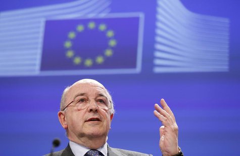 European Union Competition Commissioner Joaquin Almunia speaks during a news conference at the EU Commission headquarters in Brussels Februa European Union Competition Commissioner Joaquin Almunia speaks during a news conference at the EU Commission headquarters in Brussels Februa