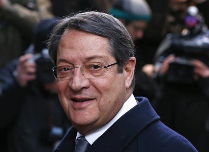 Cyprus' President Nicos Anastasiades arrives at a European Union leaders summit at the EU council headquarters in Brussels December 20, 2013 Cyprus' President Nicos Anastasiades arrives at a European Union leaders summit at the EU council headquarters in Brussels December 20, 2013