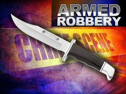 Armed robber with knife robs two different businesses in two different towns. Armed robber with knife robs two different businesses in two different towns.