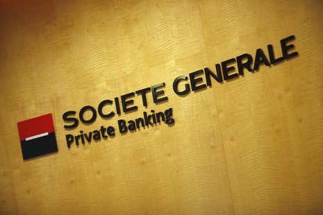 A logo of the Societe Generale Private Banking firm is pictured at its Singapore premises November 28, 2013. REUTERS/Edgar Su A logo of the Societe Generale Private Banking firm is pictured at its Singapore premises November 28, 2013. REUTERS/Edgar Su
