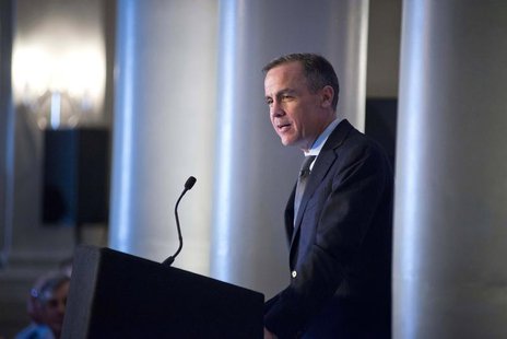 The Governor of Britain's Bank of England, Mark Carney, speaks at an event at which he addressed business leaders and the media in Edinburgh The Governor of Britain's Bank of England, Mark Carney, speaks at an event at which he addressed business leaders and the media in Edinburgh