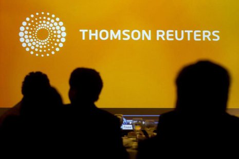 A logo of Thomson Reuters is seen during the Reuters Economic Forum at Santiago, November 8, 2013. REUTERS/Claudio Reyes A logo of Thomson Reuters is seen during the Reuters Economic Forum at Santiago, November 8, 2013. REUTERS/Claudio Reyes