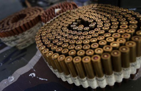 Bullets are displayed on a table in Mohave County, Arizona March 22, 2013. REUTERS/Joshua Lott Bullets are displayed on a table in Mohave County, Arizona March 22, 2013. REUTERS/Joshua Lott