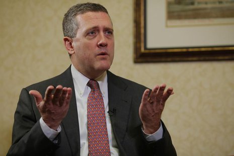James Bullard, President of the St. Louis Federal Reserve Bank, speaks during an interview with Reuters in Boston, Massachusetts August 2, 2 James Bullard, President of the St. Louis Federal Reserve Bank, speaks during an interview with Reuters in Boston, Massachusetts August 2, 2