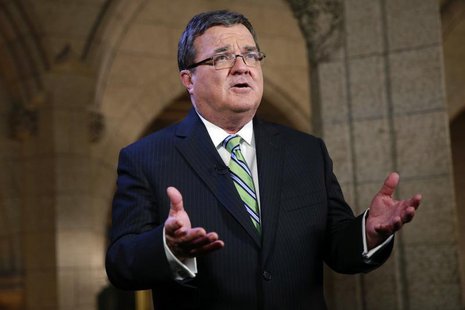 Canada's Minister of Finance Jim Flaherty speaks following the delivery of the budget on Parliament Hill in Ottawa February 11, 2014. REUTER Canada's Minister of Finance Jim Flaherty speaks following the delivery of the budget on Parliament Hill in Ottawa February 11, 2014. REUTER