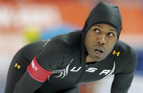Shani Davis of the U.S. looks at his time after competing in the men's 1,000 meters speed skating race during the 2014 Sochi Winter Olympics Shani Davis of the U.S. looks at his time after competing in the men's 1,000 meters speed skating race during the 2014 Sochi Winter Olympics