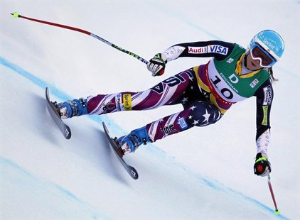 Julis Mancuso of the U.S. skis during the women's downhill training at the Alpine Ski World Championship in Garmisch-Partenkirchen February Julis Mancuso of the U.S. skis during the women's downhill training at the Alpine Ski World Championship in Garmisch-Partenkirchen February