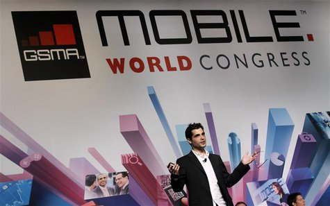 Viber's Founder and Chief Executive Marco Talmon gestures during a news conference at the Mobile World Congress in Barcelona in this Februar Viber's Founder and Chief Executive Marco Talmon gestures during a news conference at the Mobile World Congress in Barcelona in this Februar