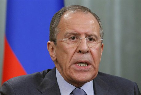 Russia's Foreign Minister Sergei Lavrov attends a news conference after a meeting with his German counterpart Frank-Walter Steinmeier in Mos Russia's Foreign Minister Sergei Lavrov attends a news conference after a meeting with his German counterpart Frank-Walter Steinmeier in Mos