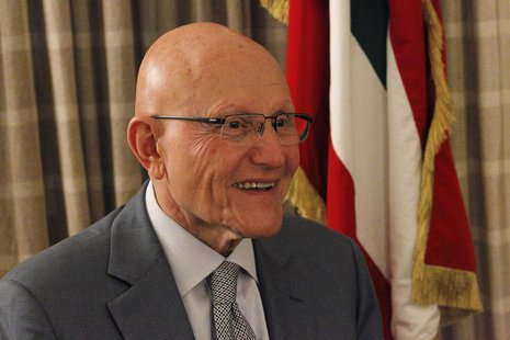 Newly elected Lebanese Prime Minister Tammam Salam speaks during an interview with Reuters at his home in Beirut April 7, 2013. REUTERS/ Jam Newly elected Lebanese Prime Minister Tammam Salam speaks during an interview with Reuters at his home in Beirut April 7, 2013. REUTERS/ Jam