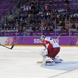 Team USA's T.J. Oshie (L) scores the game winning goal over Russia during a shootout in their men's preliminary round hockey game at the Soc Team USA's T.J. Oshie (L) scores the game winning goal over Russia during a shootout in their men's preliminary round hockey game at the Soc