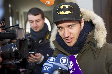 German alpine skier Felix Neureuther talks to the media after leaving a medical check with his doctor Hans-Wilhelm Mueller-Wohlfahrt in Muni German alpine skier Felix Neureuther talks to the media after leaving a medical check with his doctor Hans-Wilhelm Mueller-Wohlfahrt in Muni