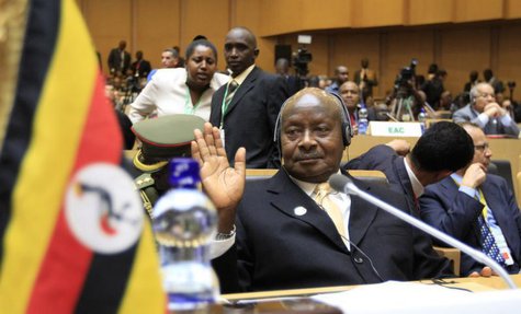 Uganda's President Yoweri Museveni attends the opening ceremony of the 22nd Ordinary Session of the African Union summit in Ethiopia's capit Uganda's President Yoweri Museveni attends the opening ceremony of the 22nd Ordinary Session of the African Union summit in Ethiopia's capit