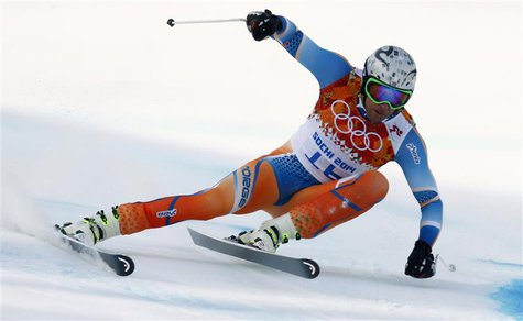 Norway's Aksel Lund Svindal skis during the men's alpine skiing Super-G competition at the 2014 Sochi Winter Olympics at the Rosa Khutor Alp Norway's Aksel Lund Svindal skis during the men's alpine skiing Super-G competition at the 2014 Sochi Winter Olympics at the Rosa Khutor Alp