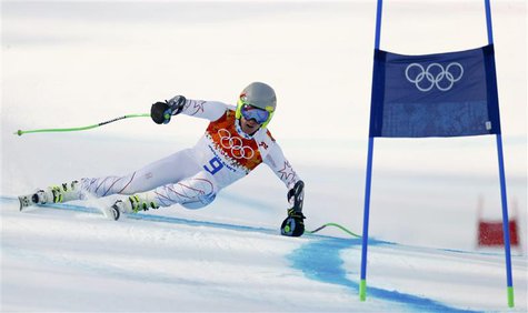 Ted Ligety of the U.S. skis during the men's alpine skiing Super-G competition at the 2014 Sochi Winter Olympics at the Rosa Khutor Alpine C Ted Ligety of the U.S. skis during the men's alpine skiing Super-G competition at the 2014 Sochi Winter Olympics at the Rosa Khutor Alpine C