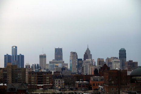 The Detroit skyline is seen from the north side of the city in Detroit, Michigan, December 3, 2013. REUTERS/Joshua Lott The Detroit skyline is seen from the north side of the city in Detroit, Michigan, December 3, 2013. REUTERS/Joshua Lott
