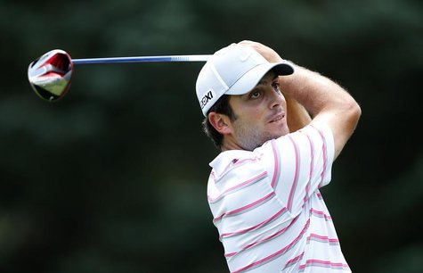 Italy's Francesco Molinari tees off on the seventh hole during a practice round for the 2013 PGA Championship golf tournament at Oak Hill Co Italy's Francesco Molinari tees off on the seventh hole during a practice round for the 2013 PGA Championship golf tournament at Oak Hill Co