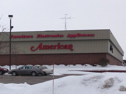The American electronics and furniture store in Grand Chute as seen on Monday, Feb. 17, 2014. (Photo from: FOX 11) The American electronics and furniture store in Grand Chute as seen on Monday, Feb. 17, 2014. (Photo from: FOX 11)