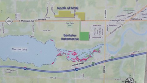 Site A and Site B appear on this map. Site A and Site B appear on this map.
