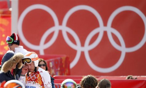 Bode Miller of the U.S. cries in the mixed zone after finishing in the men's alpine skiing Super-G competition during the Sochi 2014 Winter Bode Miller of the U.S. cries in the mixed zone after finishing in the men's alpine skiing Super-G competition during the Sochi 2014 Winter