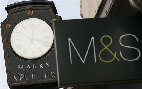 Marks & Spencer signs are seen outside outside a store in London January 8, 2014. REUTERS/Stefan Wermuth Marks & Spencer signs are seen outside outside a store in London January 8, 2014. REUTERS/Stefan Wermuth