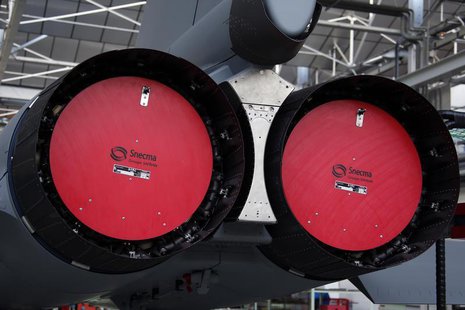 View of a M88 engines, produced by Snecma and which powers a Rafale jet fighter, are seen at the assembly line in the factory of French airc View of a M88 engines, produced by Snecma and which powers a Rafale jet fighter, are seen at the assembly line in the factory of French airc