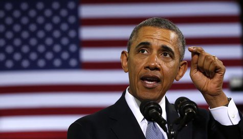 U.S. President Barack Obama delivers remarks on the economy at the Safeway Distribution Center in Upper Marlboro, Maryland February 18, 2014 U.S. President Barack Obama delivers remarks on the economy at the Safeway Distribution Center in Upper Marlboro, Maryland February 18, 2014