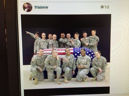 A screenshot of the controversial Instagram photo. A screenshot of the controversial Instagram photo.