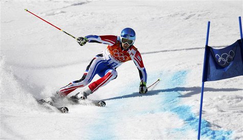 France's Steve Missillier skis during the second run of the men's alpine skiing giant slalom event at the 2014 Sochi Winter Olympics at the France's Steve Missillier skis during the second run of the men's alpine skiing giant slalom event at the 2014 Sochi Winter Olympics at the