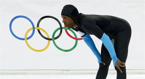 Shani Davis of the U.S. reacts after competing in the men's 1,500 metres speed skating race during the 2014 Sochi Winter Olympics, February Shani Davis of the U.S. reacts after competing in the men's 1,500 metres speed skating race during the 2014 Sochi Winter Olympics, February