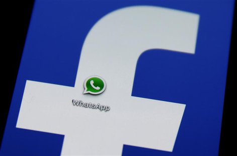 A Whatsapp icon is seen on a Samsung Galaxy S4 phone screen with a Facebook logo in the central Bosnian town of Zenica, February 20, 2014. R A Whatsapp icon is seen on a Samsung Galaxy S4 phone screen with a Facebook logo in the central Bosnian town of Zenica, February 20, 2014. R
