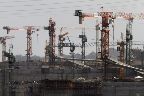 Idle cranes are seen at the construction site of the Panama Canal Expansion project on the outskirts of Colon City February 12, 2014. REUTER Idle cranes are seen at the construction site of the Panama Canal Expansion project on the outskirts of Colon City February 12, 2014. REUTER