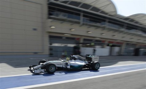 McLaren Formula One driver Kevin Magnussen of Denmark leaves the pit lane during the second day of Formula One testing at the Bahrain Intern McLaren Formula One driver Kevin Magnussen of Denmark leaves the pit lane during the second day of Formula One testing at the Bahrain Intern