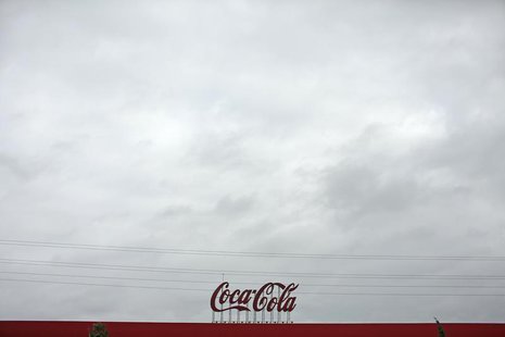 Coca-Cola signage is pictured at a bottling plant near the Andalusian capital of Seville, southern Spain February 6, 2014. REUTERS/Marcelo d Coca-Cola signage is pictured at a bottling plant near the Andalusian capital of Seville, southern Spain February 6, 2014. REUTERS/Marcelo d