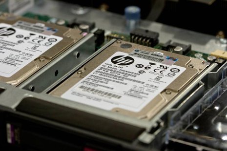 Hewlett-Packard ProLiant commercial data servers are assembled by workers at a company manufacturing facility in Houston November 19, 2013. Hewlett-Packard ProLiant commercial data servers are assembled by workers at a company manufacturing facility in Houston November 19, 2013.
