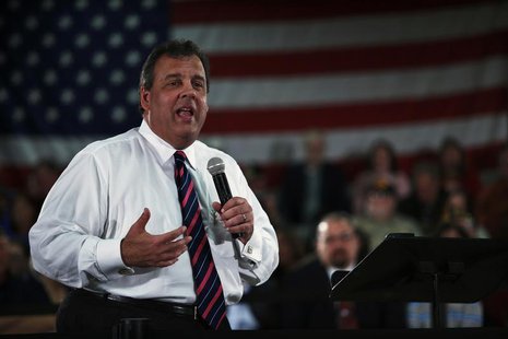 New Jersey Governor Chris Christie speaks to residents during the 110th Town Hall Meeting in Middletown Township, New Jersey, February 20, 2 New Jersey Governor Chris Christie speaks to residents during the 110th Town Hall Meeting in Middletown Township, New Jersey, February 20, 2