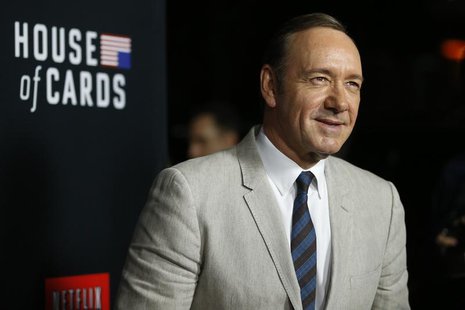 Cast member Kevin Spacey poses at the premiere for the second season of the television series "House of Cards" at the Directors Guild of Ame Cast member Kevin Spacey poses at the premiere for the second season of the television series "House of Cards" at the Directors Guild of Ame