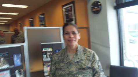 Master Sergeant Norma Gillette inside the new facility. Master Sergeant Norma Gillette inside the new facility.