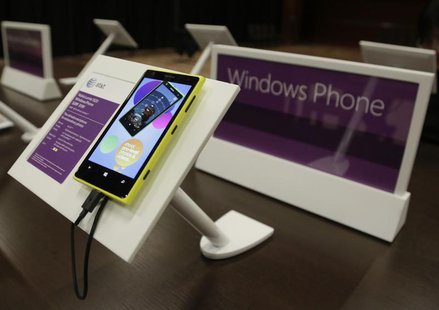 A Windows Nokia Phone is seen on display at Microsoft's annual shareholder meeting in Bellevue, Washington November 19, 2013. REUTERS/Jason A Windows Nokia Phone is seen on display at Microsoft's annual shareholder meeting in Bellevue, Washington November 19, 2013. REUTERS/Jason