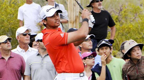 Feb 23, 2014; Marana, AZ, USA; Jason Day with his tee shot on the fifth hole during the final round of the World Golf Championships - Accent Feb 23, 2014; Marana, AZ, USA; Jason Day with his tee shot on the fifth hole during the final round of the World Golf Championships - Accent