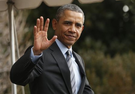 U.S. President Barack Obama waves as he departs the White House in Washington February 19, 2014. REUTERS/Kevin Lamarque U.S. President Barack Obama waves as he departs the White House in Washington February 19, 2014. REUTERS/Kevin Lamarque