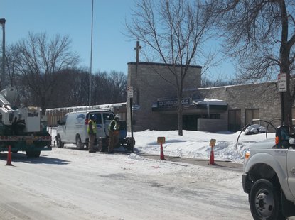 Water main break by Columbus High School Water main break by Columbus High School