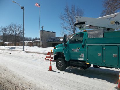 Water main break by Columbus High School Water main break by Columbus High School