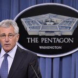 U.S. Secretary of Defense Chuck Hagel makes remarks to the press on looming budget cuts at the Pentagon, Arlington, Virginia, February 24, 2 U.S. Secretary of Defense Chuck Hagel makes remarks to the press on looming budget cuts at the Pentagon, Arlington, Virginia, February 24, 2