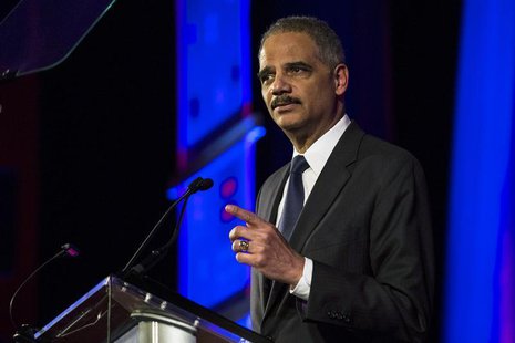 United States Attorney General Eric Holder speaks during the Human Rights Campaign's 13th annual Greater New York Gala in the Manhattan boro United States Attorney General Eric Holder speaks during the Human Rights Campaign's 13th annual Greater New York Gala in the Manhattan boro